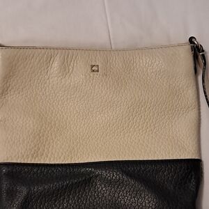Kate Spade Black and Cream Leather Clutch